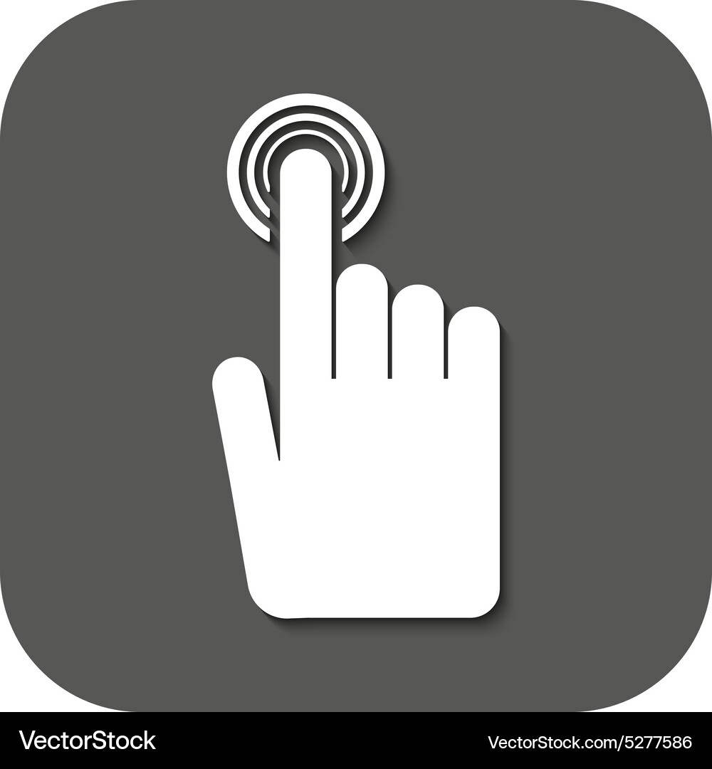 Hand click icon cursor symbol flat Vector Image