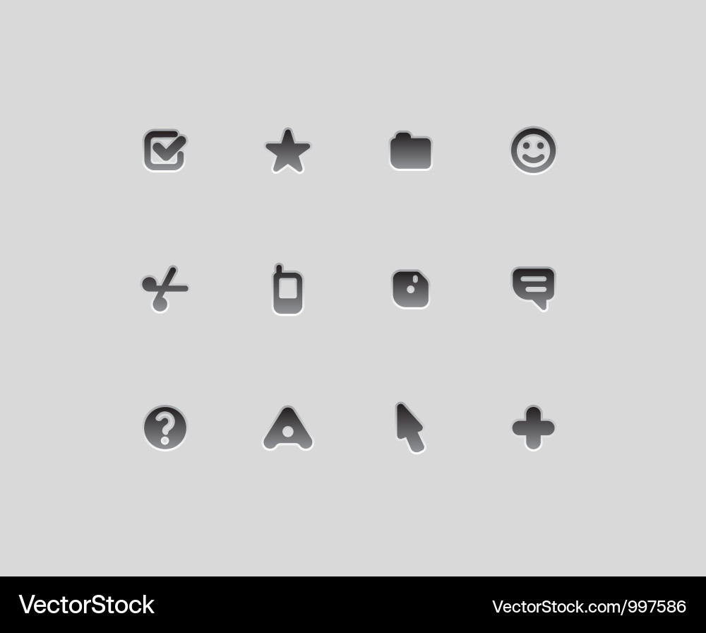 Interface icons vector image