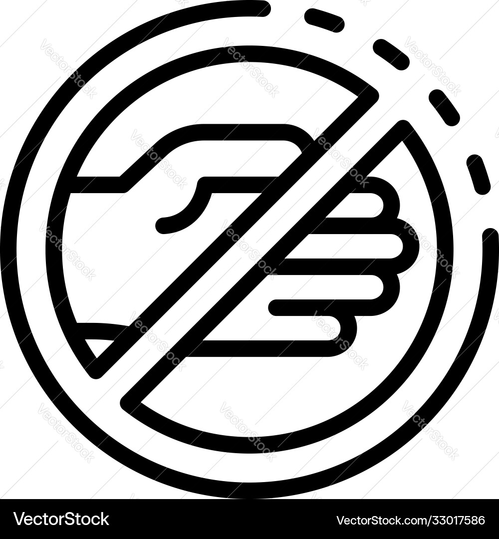 Restricted hitchhiking icon outline style Restricted hitchhiking icon outline style vector image