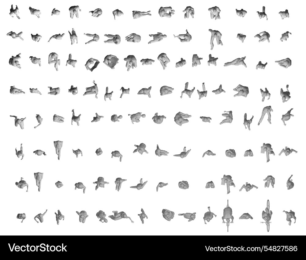 Set with people polygonal in different positions Set with people polygonal in different positions Vector Image