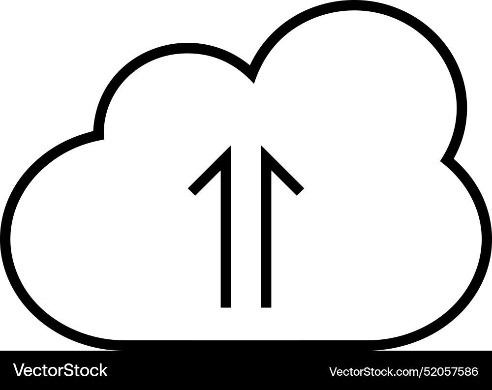 Upload outline icon symbol image Upload outline icon symbol image Vector Image