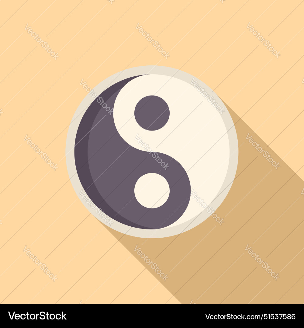 Yin yang symbol on warm background Royalty Free Vector Image