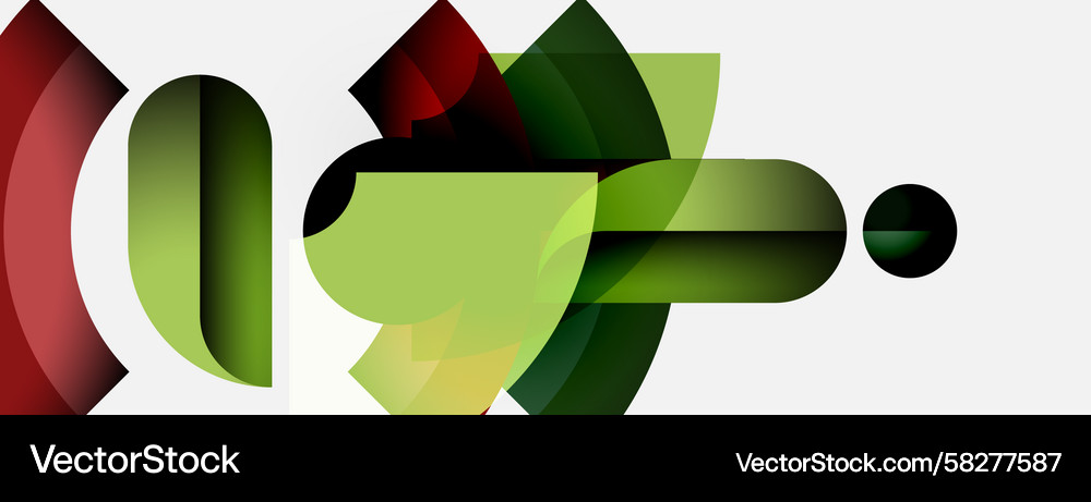 Abstract Shape Overlap Vector Image