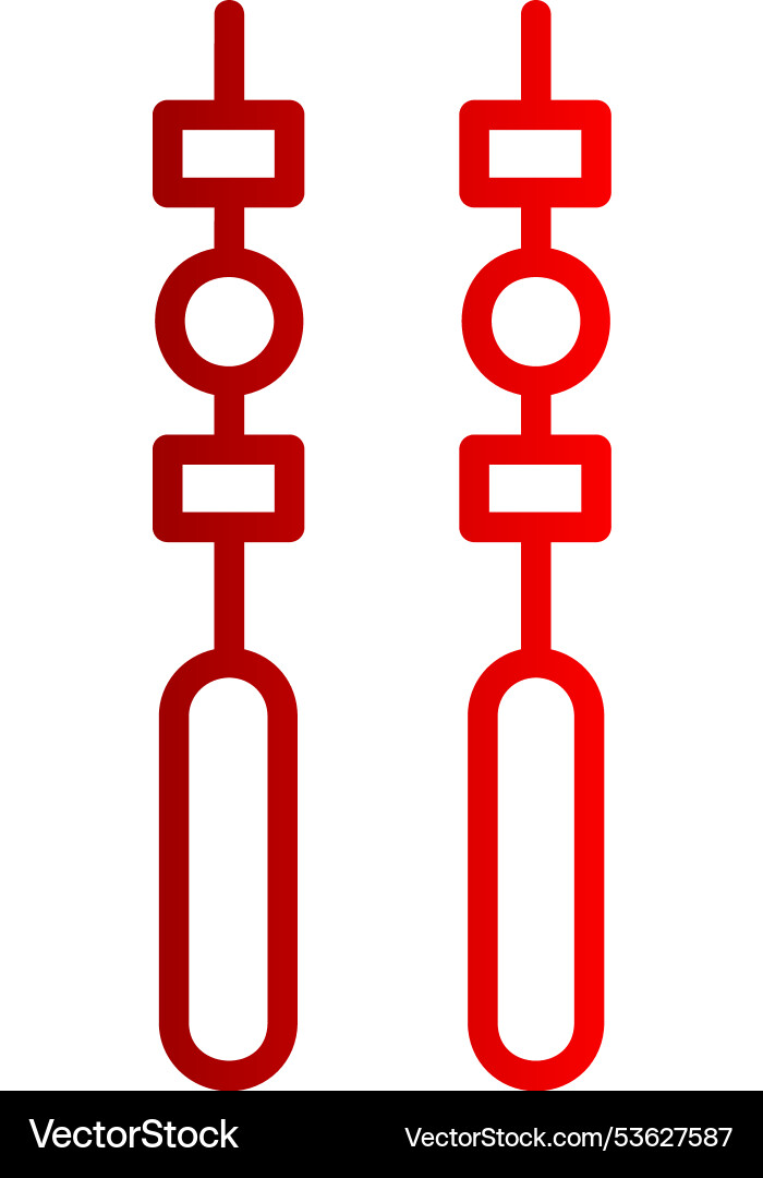 Skewers line gradient icon Vector Image