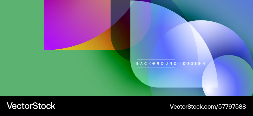 Abstract colorful shapes overlap creating dynamic Abstract colorful shapes overlap creating dynamic Vector Image