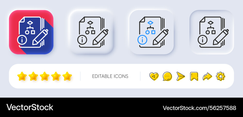 Dokumentation mit algorithm line icon technischen Dokumentation mit algorithm line icon technischen vektorbild