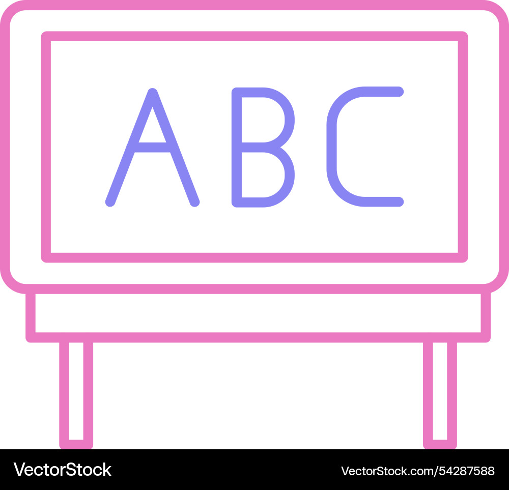 Presentation line two colour icon Vector Image