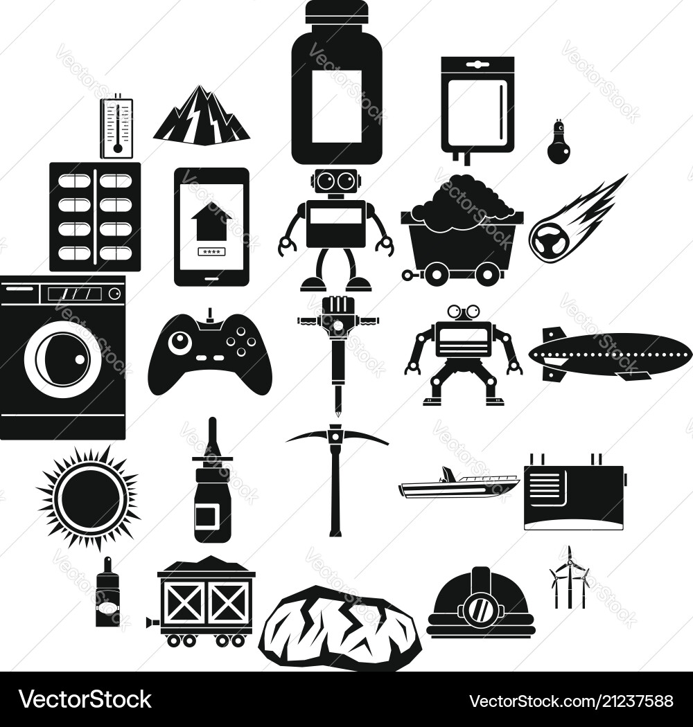 Software Icon Set - Minimal Style vector image