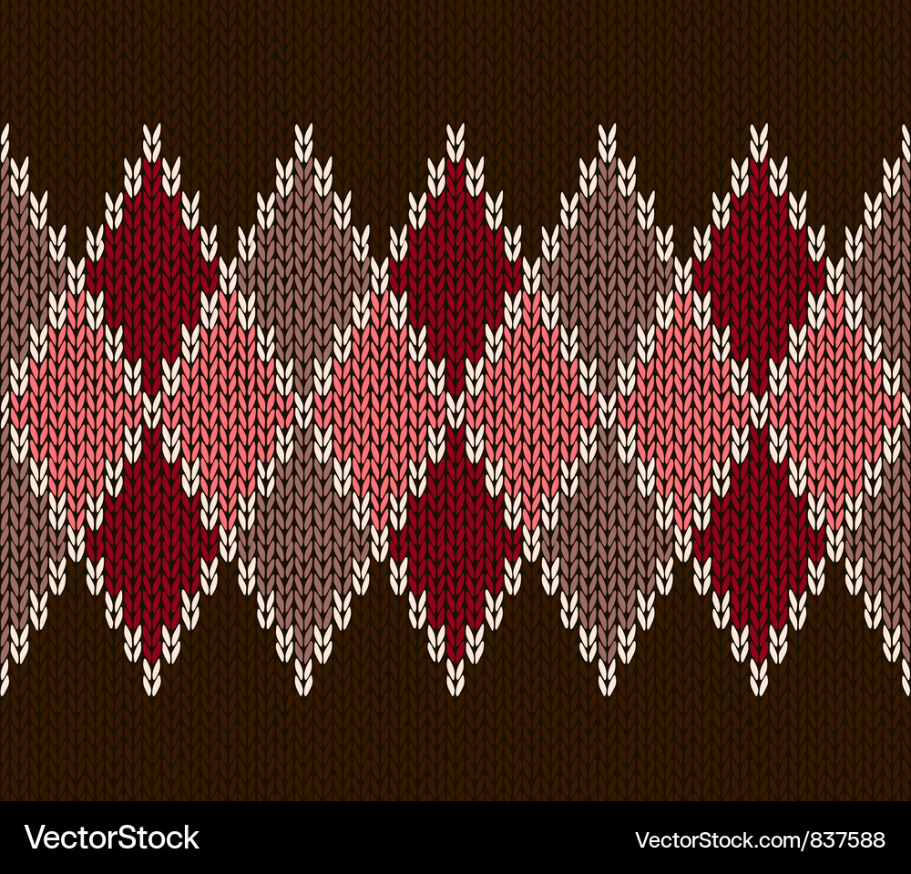 Style seamless knitted pattern Vector Image