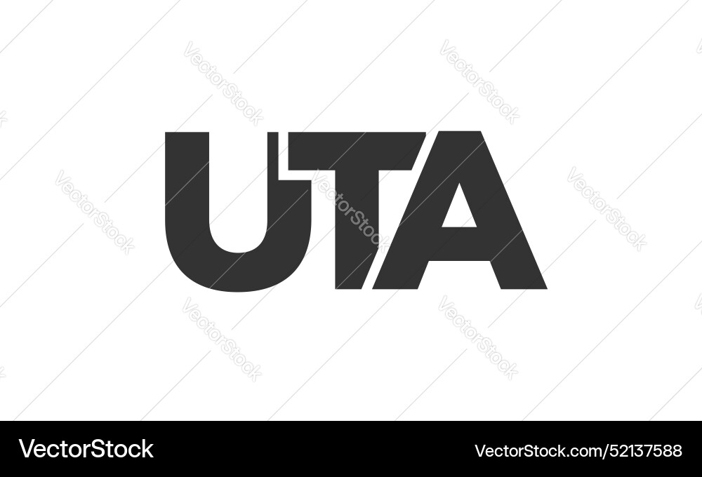 Uta logo design template with strong and modern Uta logo design template with strong and modern vector image
