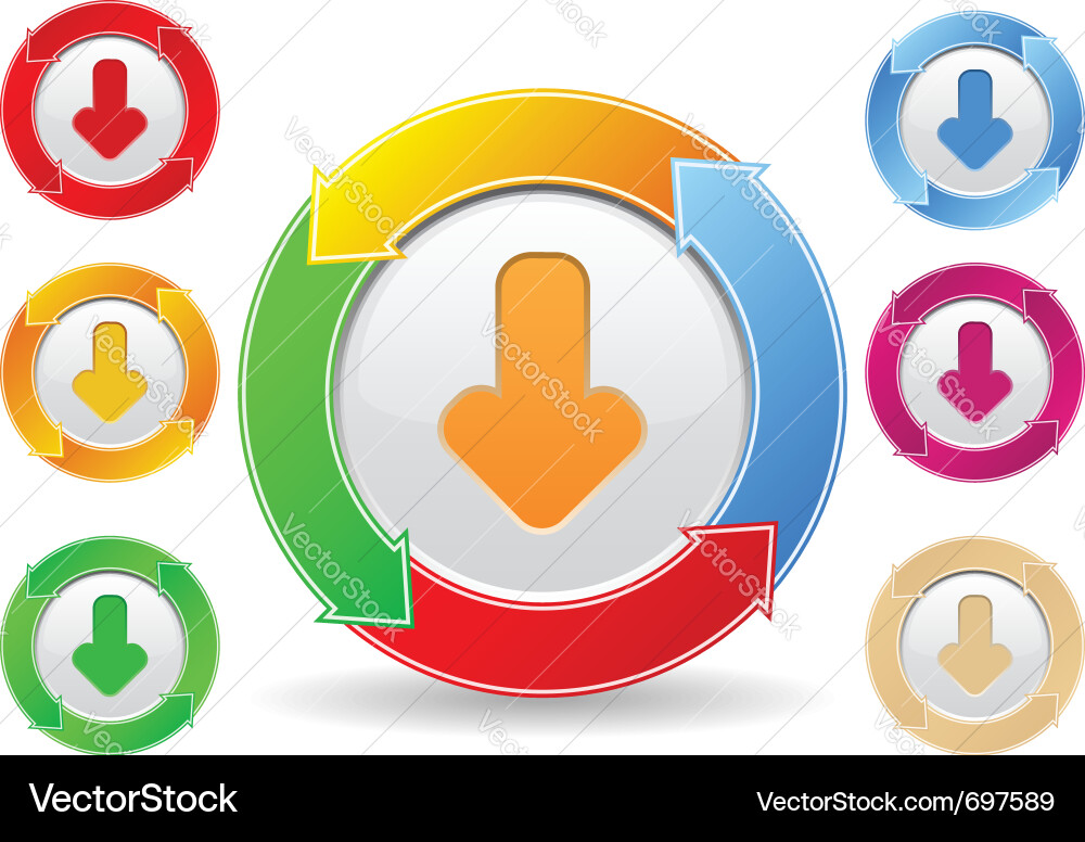 Circular Arrows - Cycle & Repeat vector image
