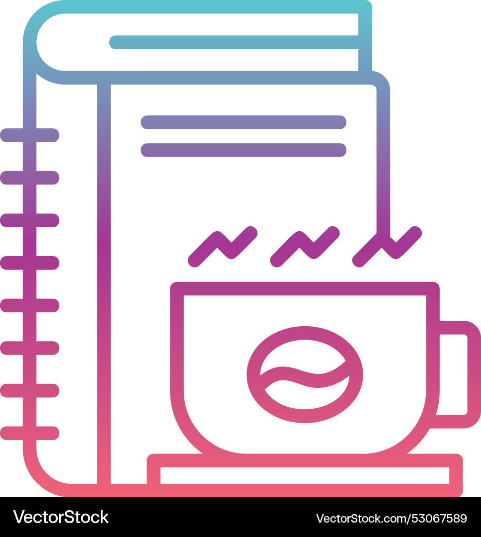 Coffee menu line gradient design Vector Image