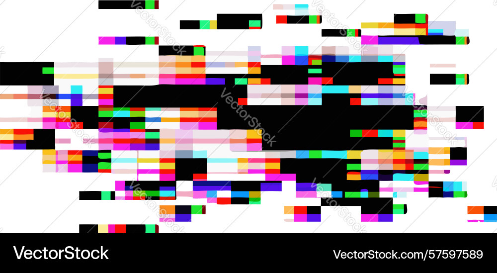 Corrupted signal abstract tech error art design Vector Image