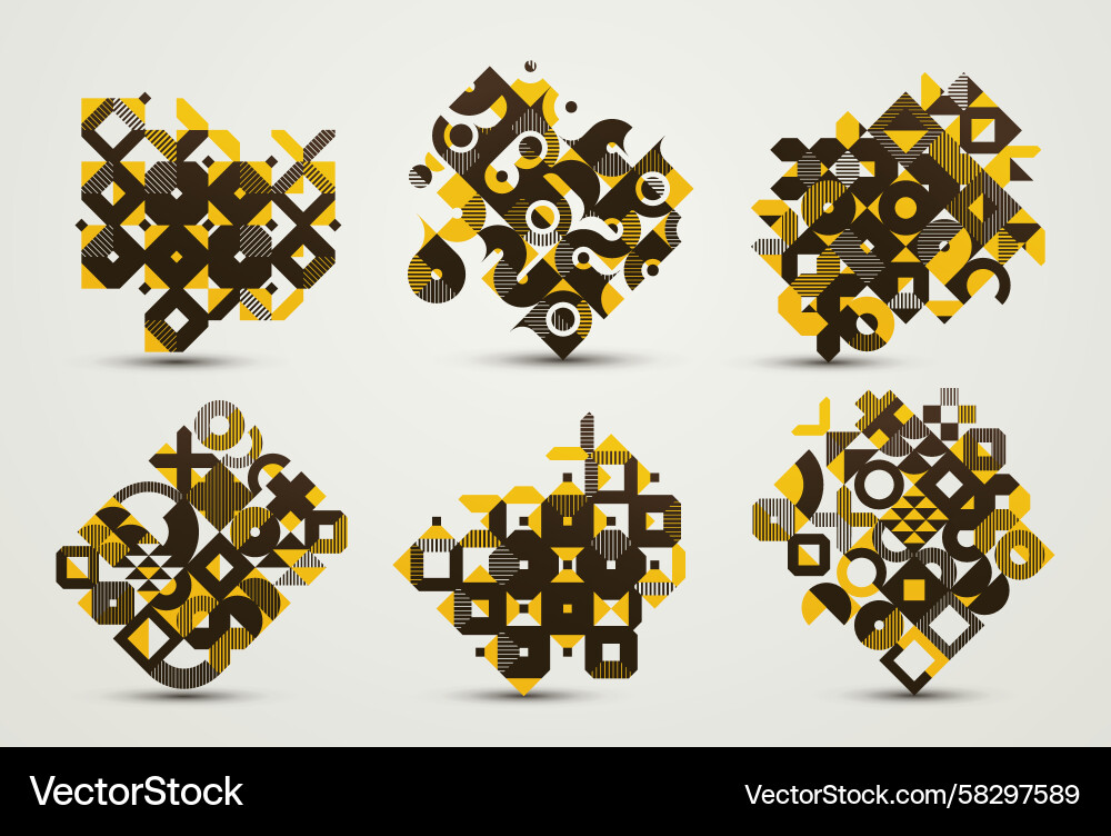 Geometric Abstract Pattern Set Vector Image