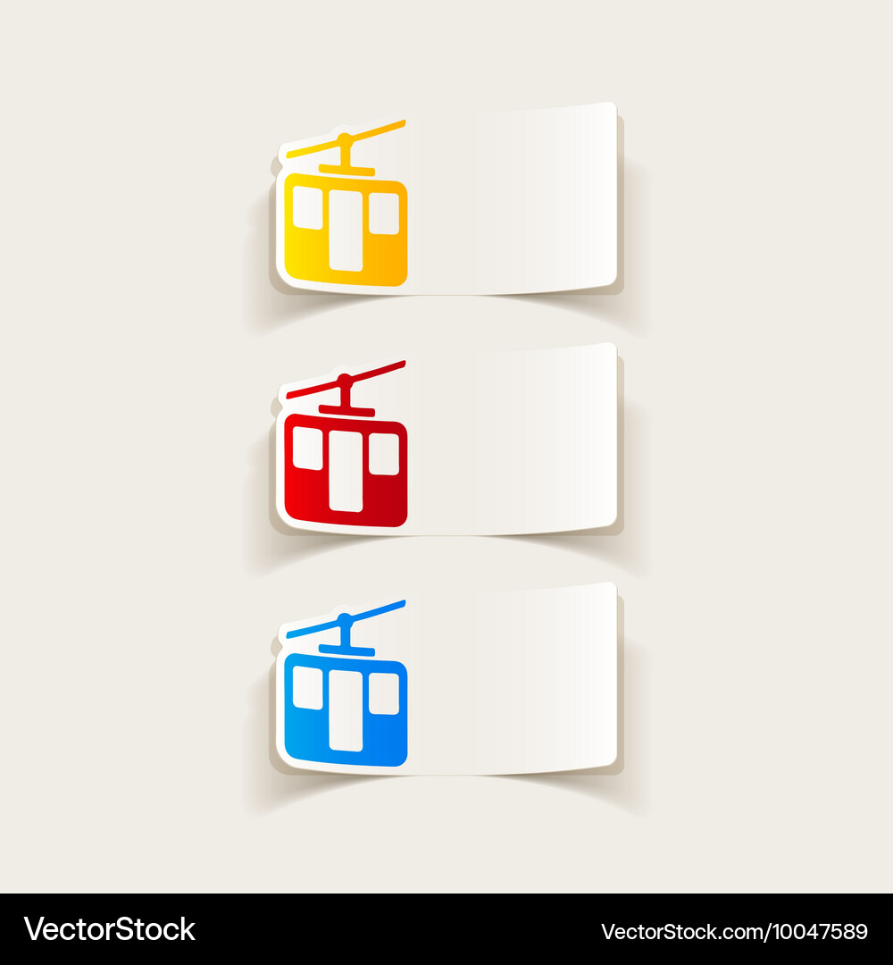 Realistic design element funicular Vector Image