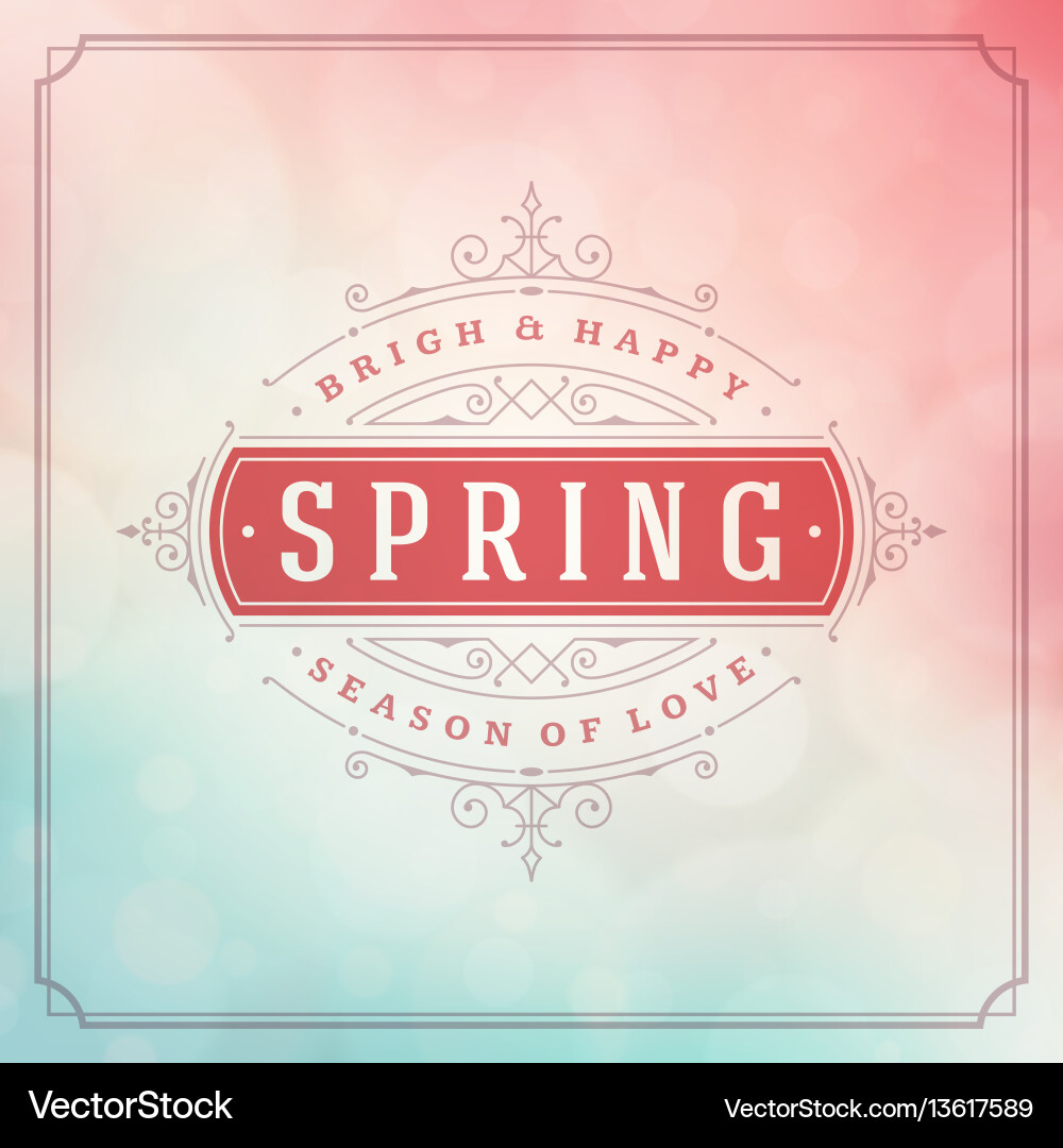 Spring typographic greeting card or poster Spring typographic greeting card or poster vector image