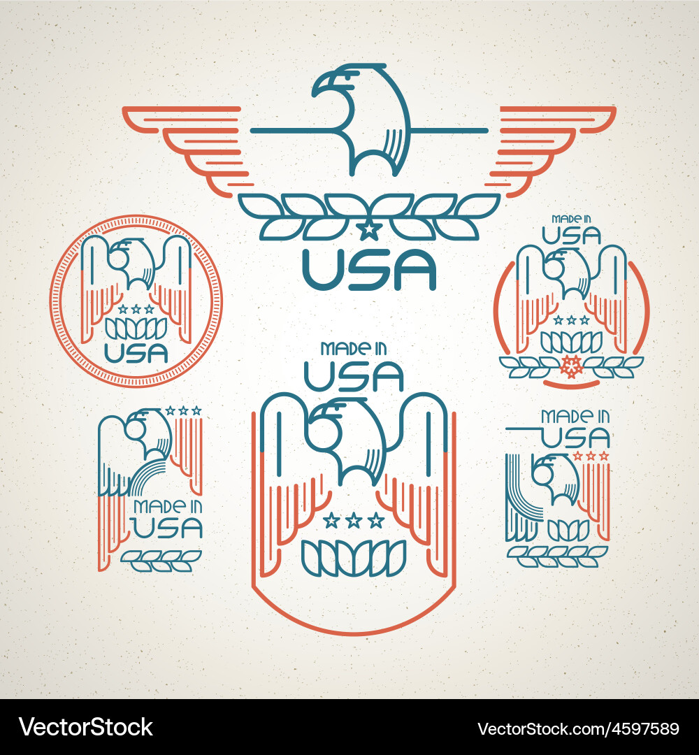 USA Eagle Emblem Royalty Free Vector Image - VectorStock