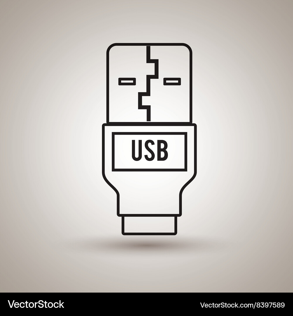 Usb connection design Vector Image