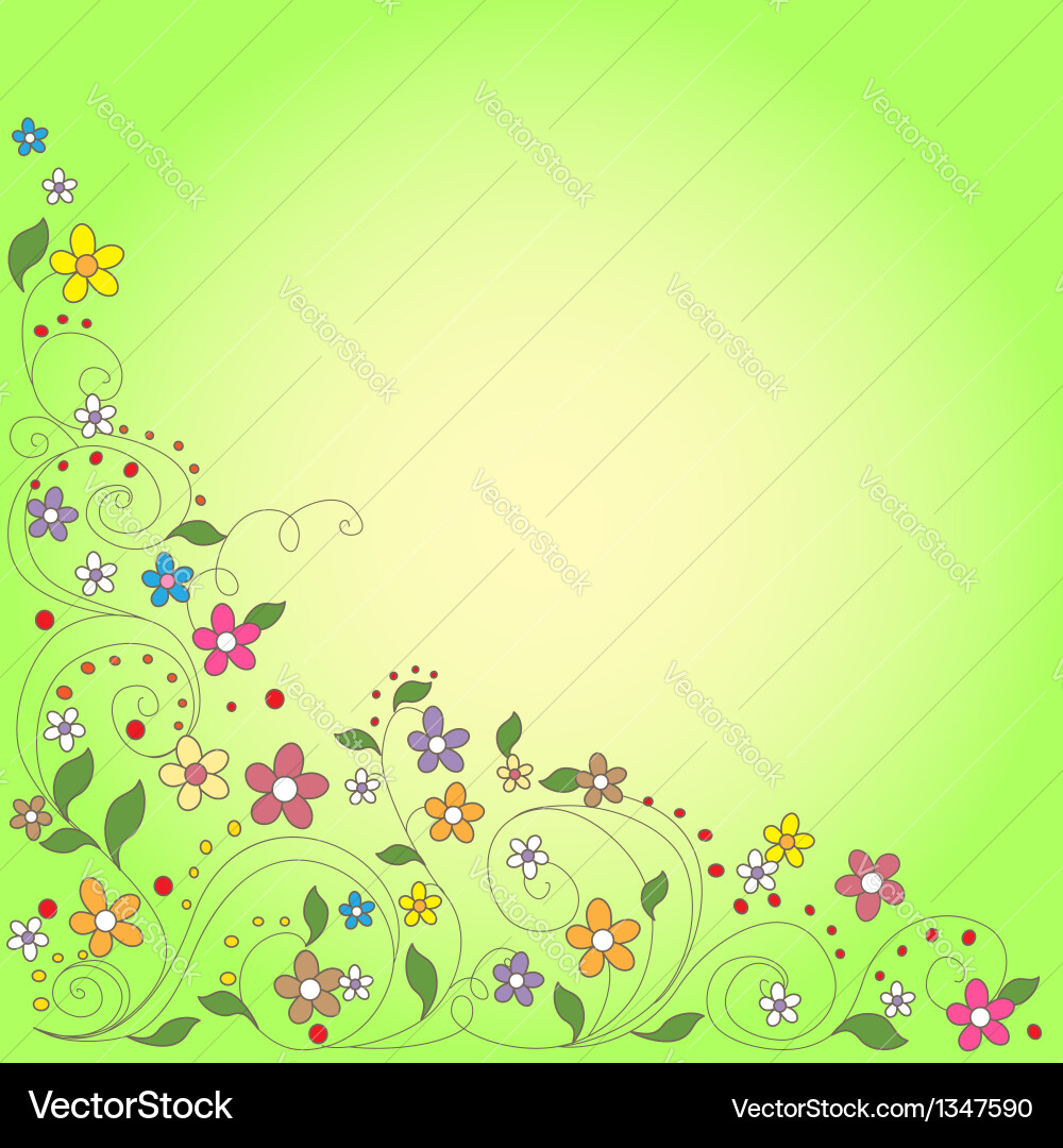 Background with flowers Royalty Free Vector Image