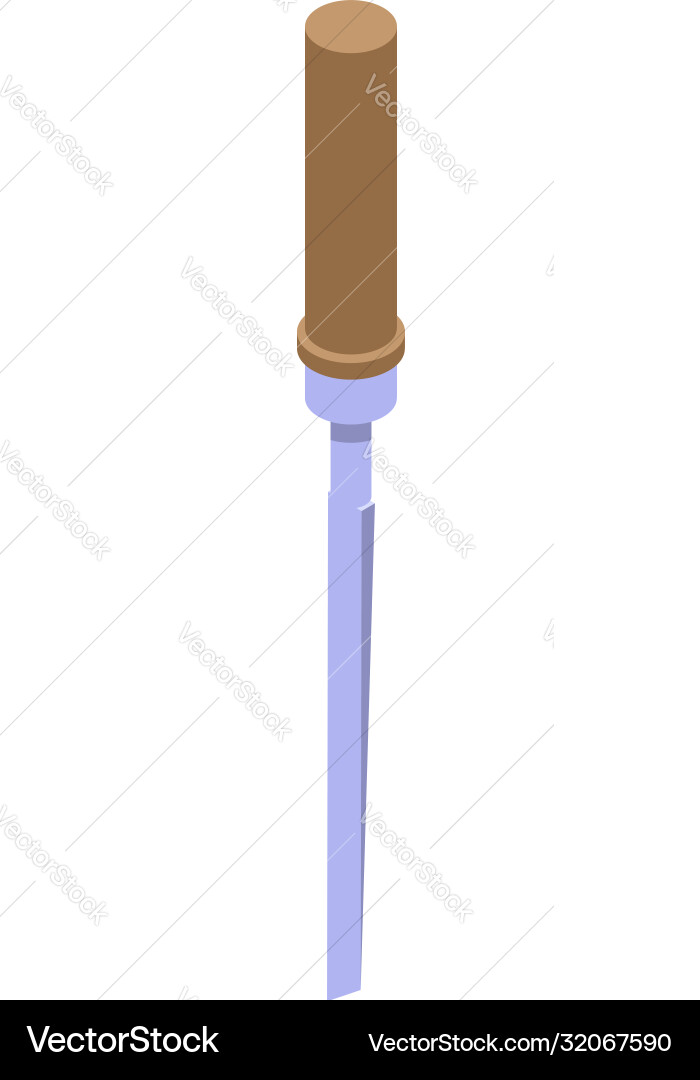 Carving chisel icon isometric style Vector Image