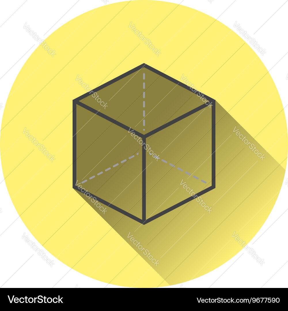 Cube with projection icon vector image