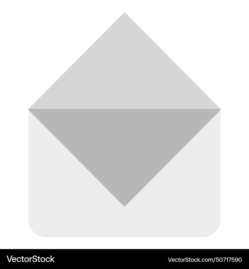 Open empty envelope isolated on white background Open empty envelope isolated on white background vector image