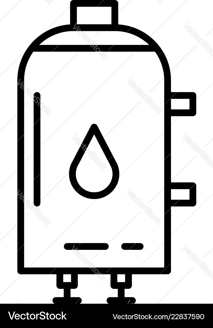 Water boiler icon outline style Water boiler icon outline style vector image