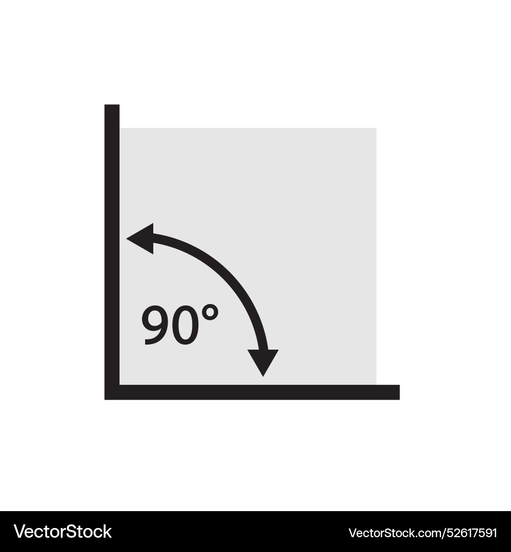 90 degrees angle icon isolated 90 degrees angle icon isolated vector image