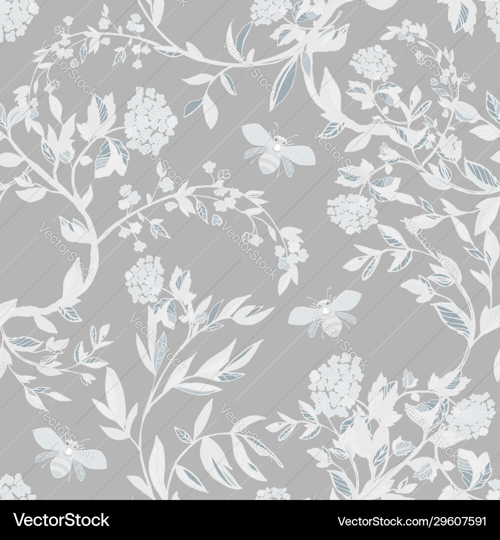 Branches flowering trees seamless pattern Branches flowering trees seamless pattern Vector Image