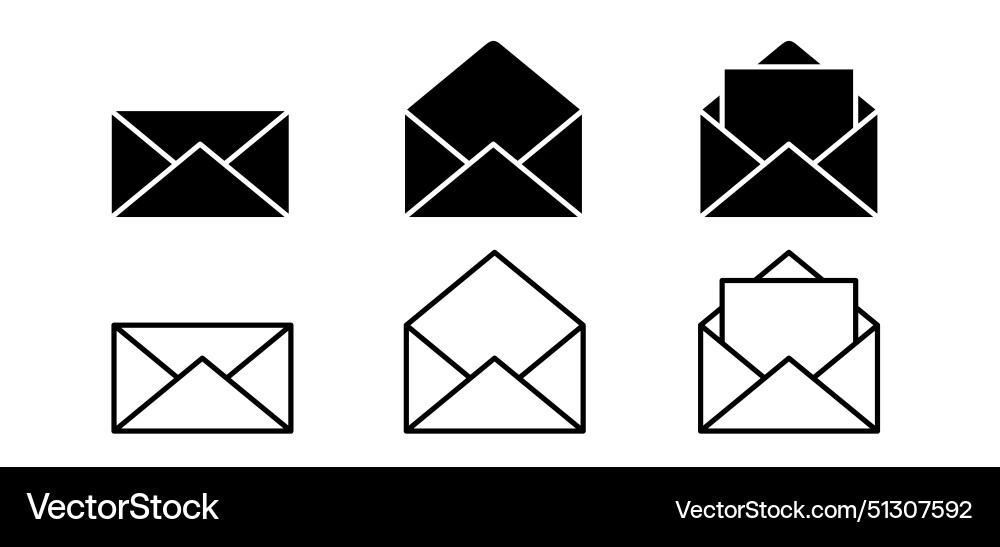 E-mail envelope send mail or letter with envelops vector image