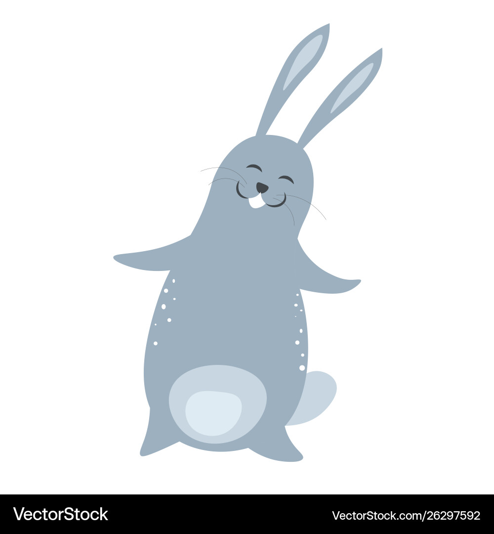 Fat bunny funny rabbit isolated forest animal Fat bunny funny rabbit isolated forest animal vector image
