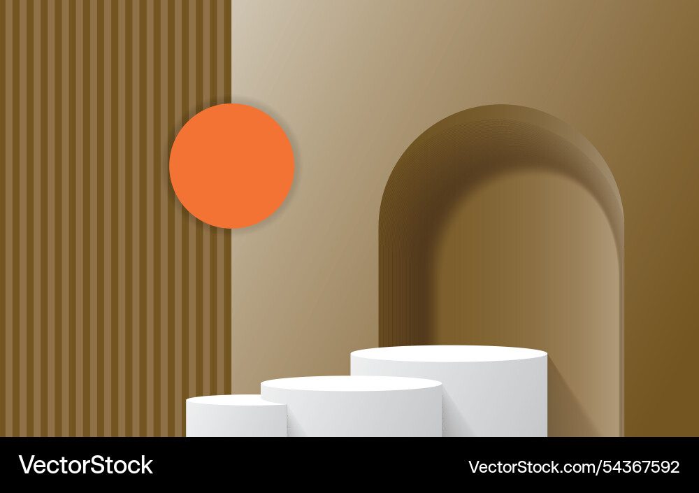 Minimal abstract scene with a podium Vector Image