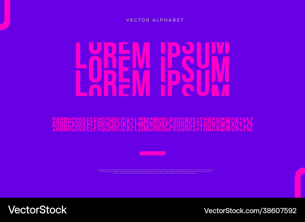 Minimalist Font Collection - Alphabet Typeface vector image