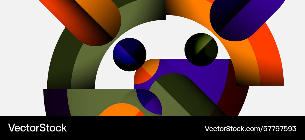 Abstract composition features overlapping curved Abstract composition features overlapping curved Vector Image