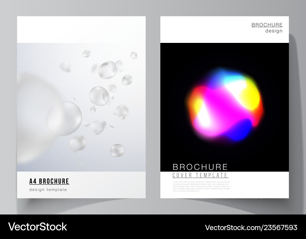 Layout of a4 format cover mockups design Layout of a4 format cover mockups design vector image