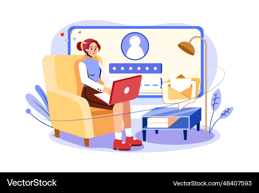 One time password security One time password security vector image