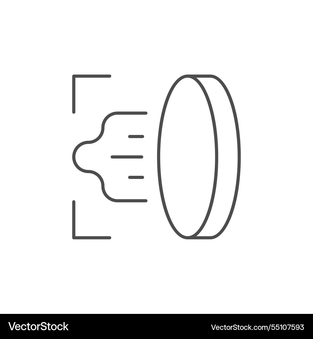 Scratching with coin line icon vector image