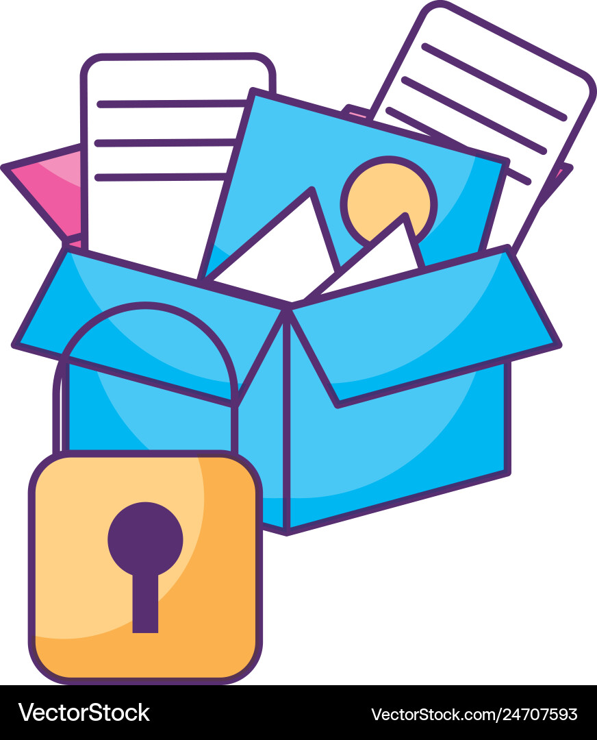 Secure Storage Boxes vector image