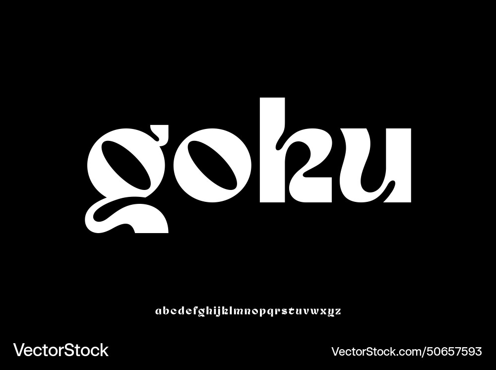 Trendy Decorative Alphabet Display Font Creative Vector Image