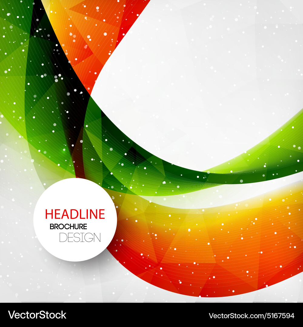 Abstract curved lines background template Vector Image