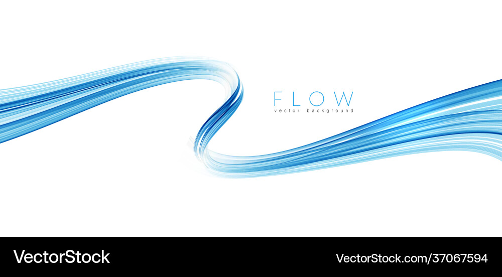 Blue color abstract wave design element Blue color abstract wave design element vector image