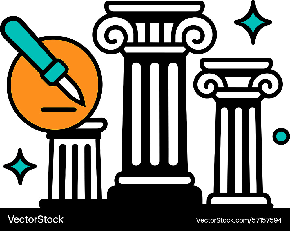 Classical columns vector image