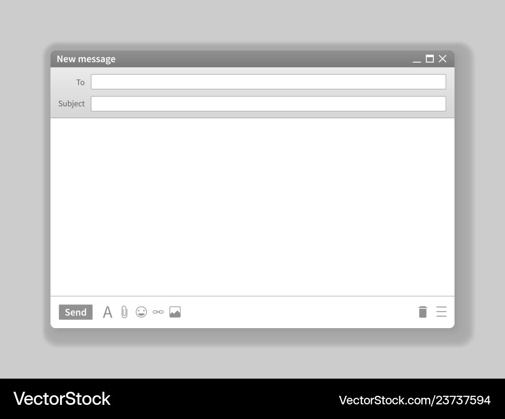 Email Interface Window vector image