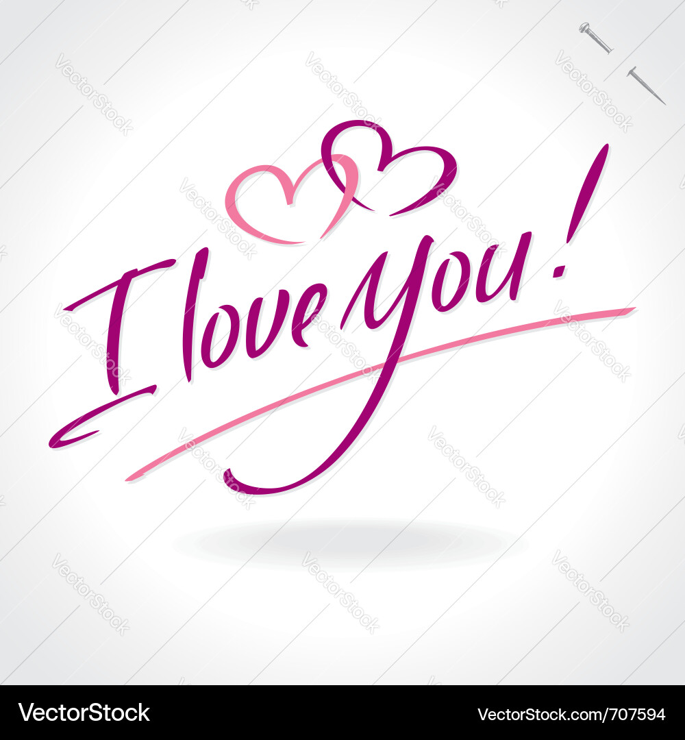 Romantic Love Letter - Typography Vector Image