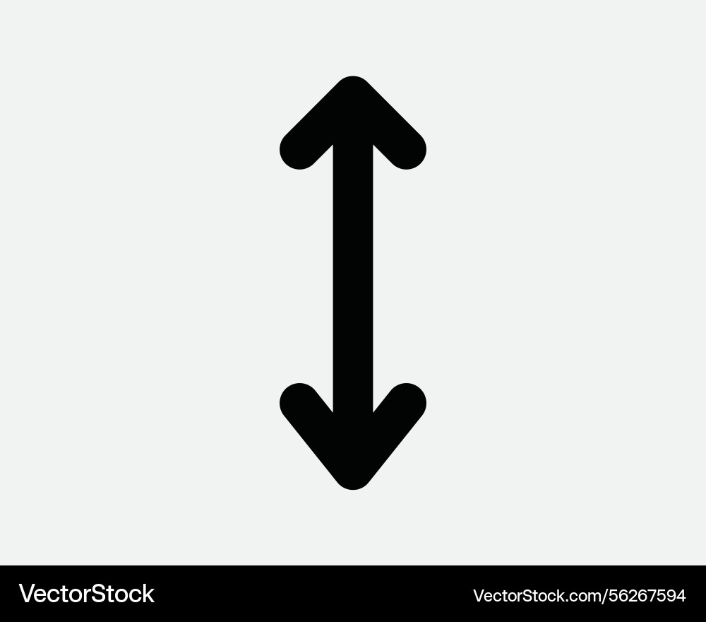 Up down arrow icon scale arrowhead point pointer Up down arrow icon scale arrowhead point pointer vector image
