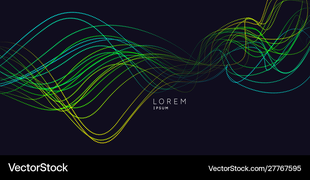 Abstract background with dynamic waves Vector Image