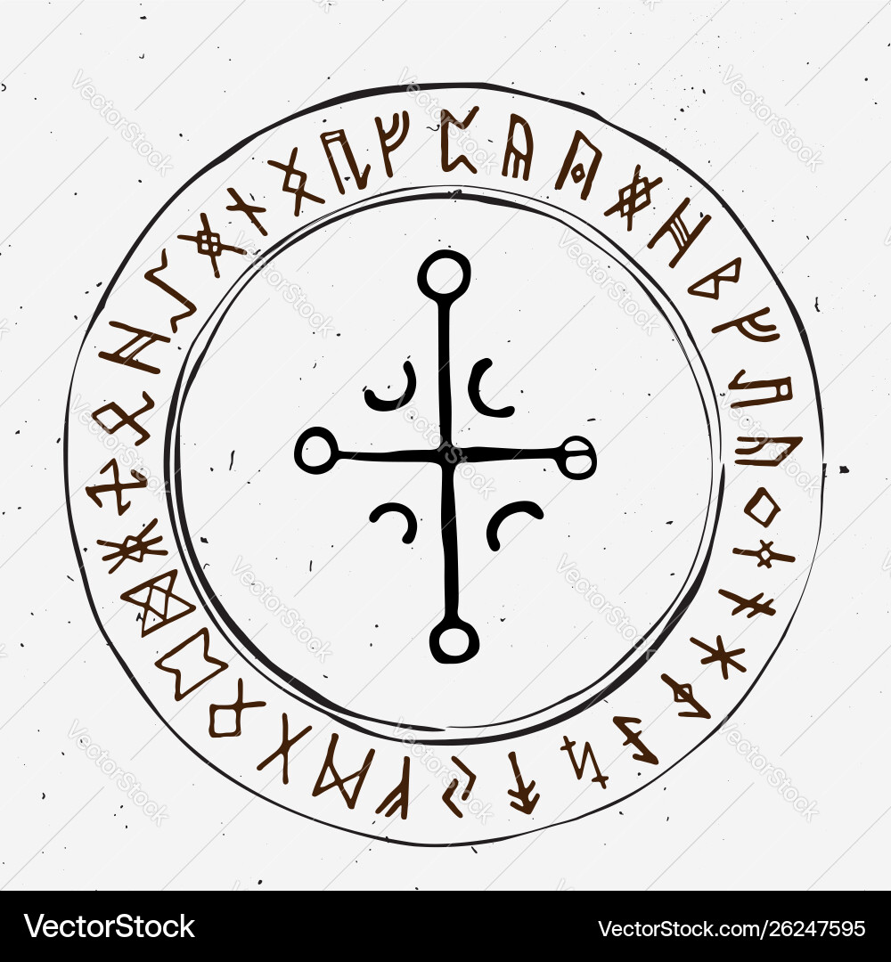 Futhark norse islandic and viking runes set magic Futhark norse islandic and viking runes set magic vector image
