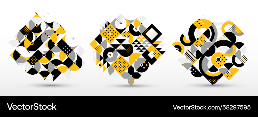 Geometric Abstract Pattern Set Vector Image