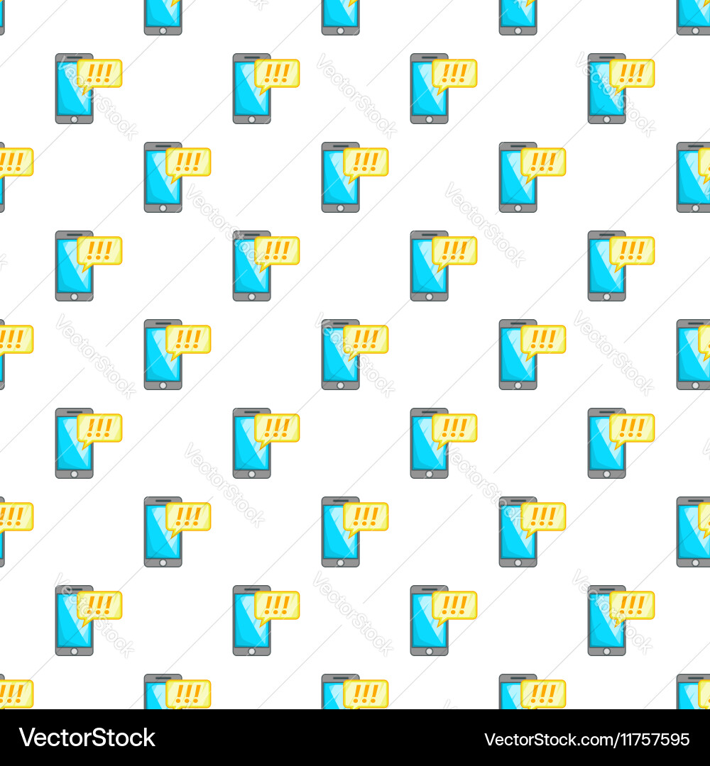 Phone with exclamation speech bubble pattern vector image