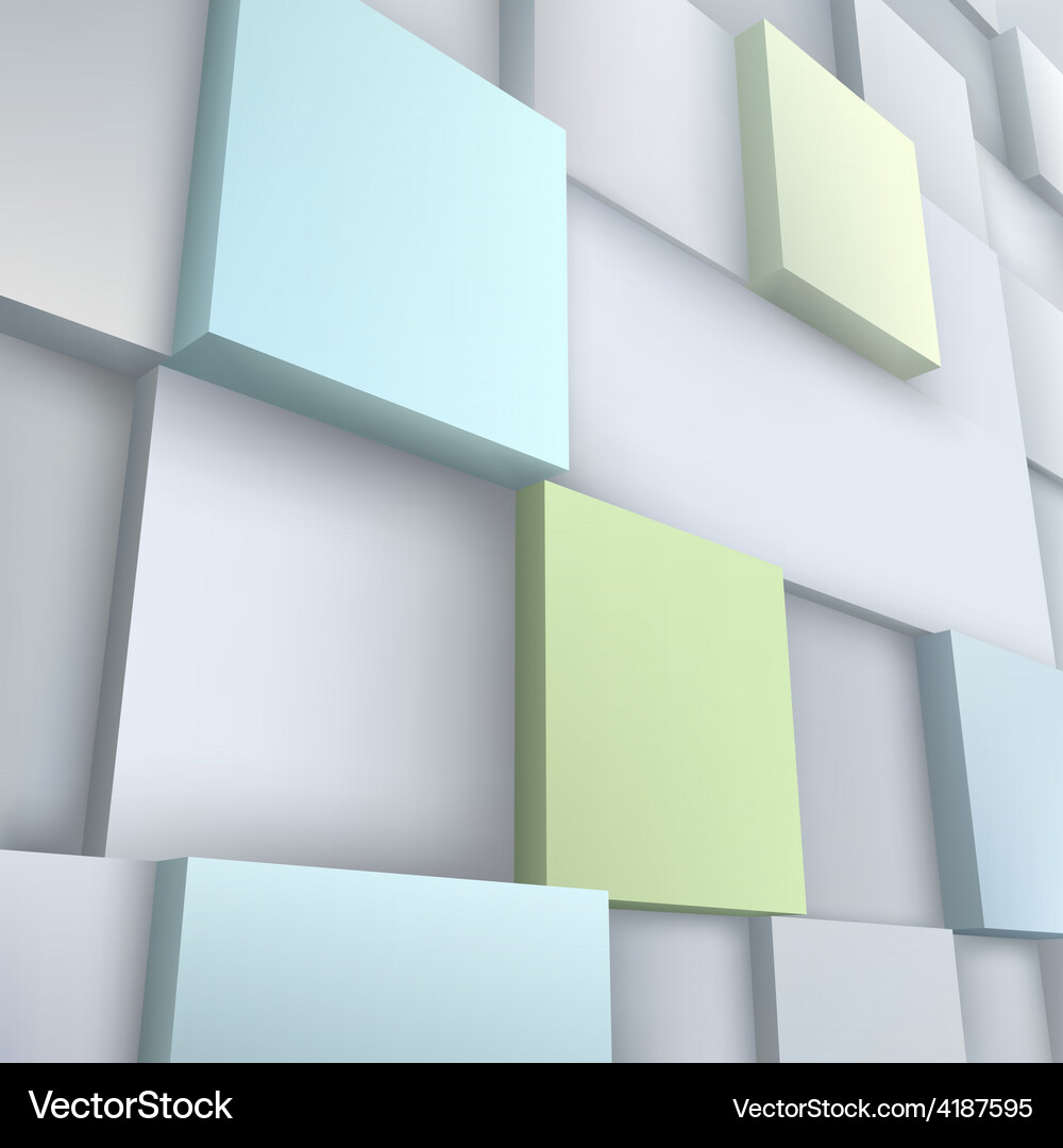 Three Dimensional Cubes - Abstract Background Vector Image